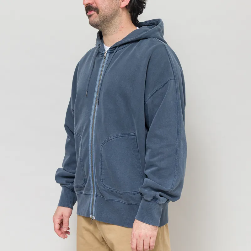 Frizmworks OG Pigment Dyeing Hood Zip Up Parka Blue-1