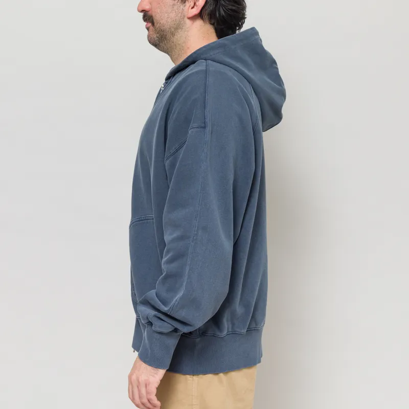 Frizmworks OG Pigment Dyeing Hood Zip Up Parka Blue-2