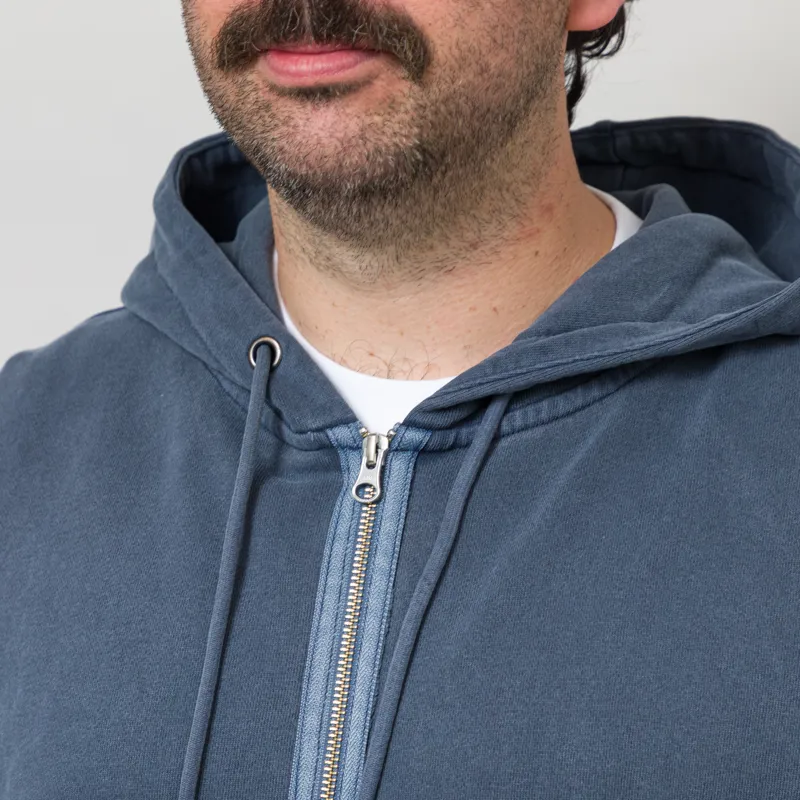 Frizmworks OG Pigment Dyeing Hood Zip Up Parka Blue-6