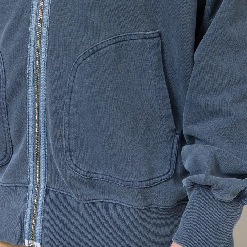 Frizmworks OG Pigment Dyeing Hood Zip Up Parka Blue-8