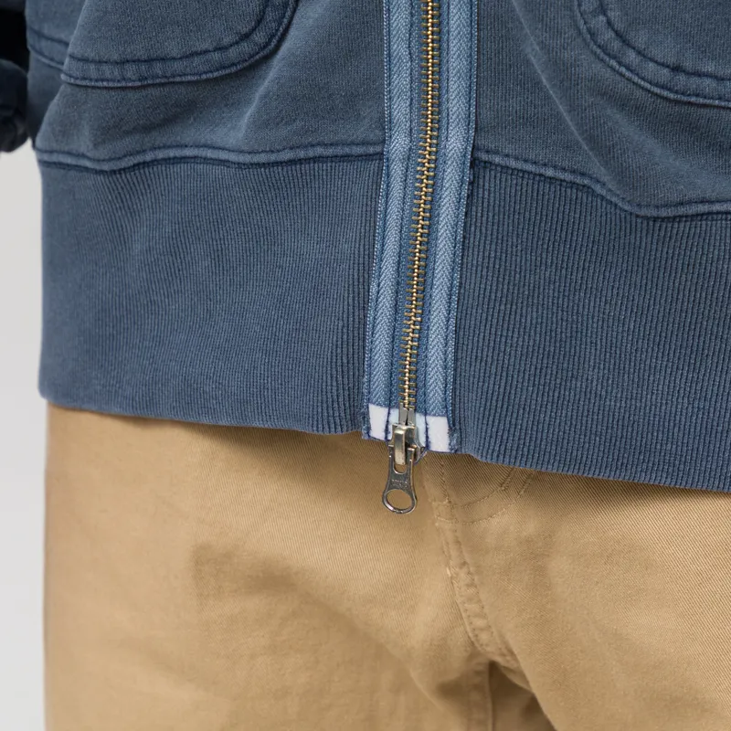 Frizmworks OG Pigment Dyeing Hood Zip Up Parka Blue-9