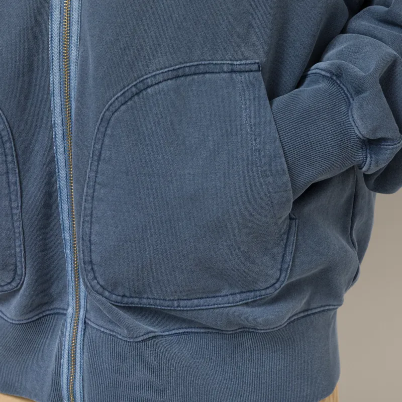 Frizmworks OG Pigment Dyeing Hood Zip Up Parka Blue-7