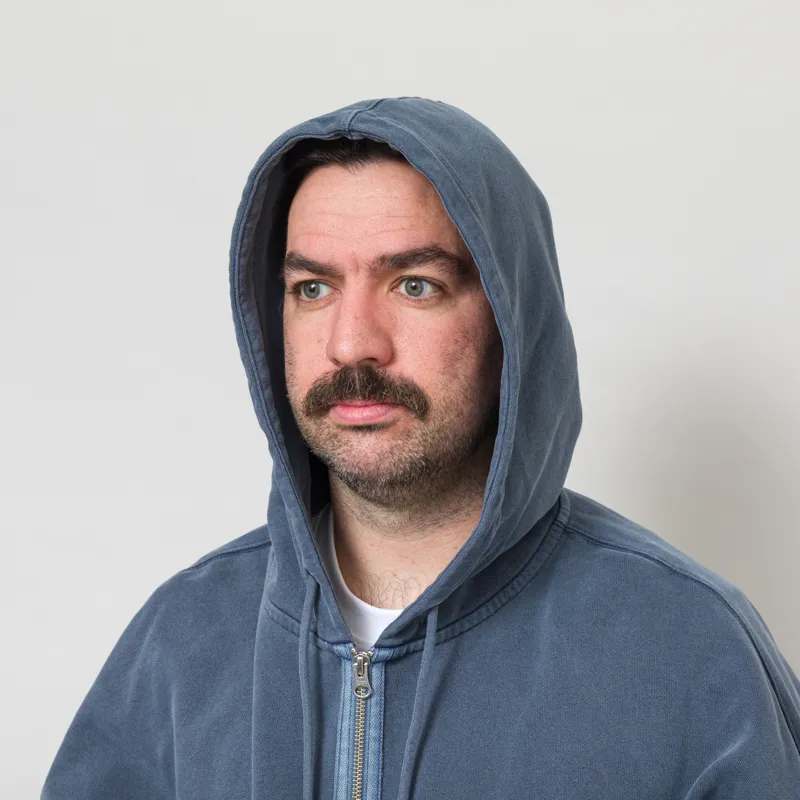 Frizmworks OG Pigment Dyeing Hood Zip Up Parka Blue-5