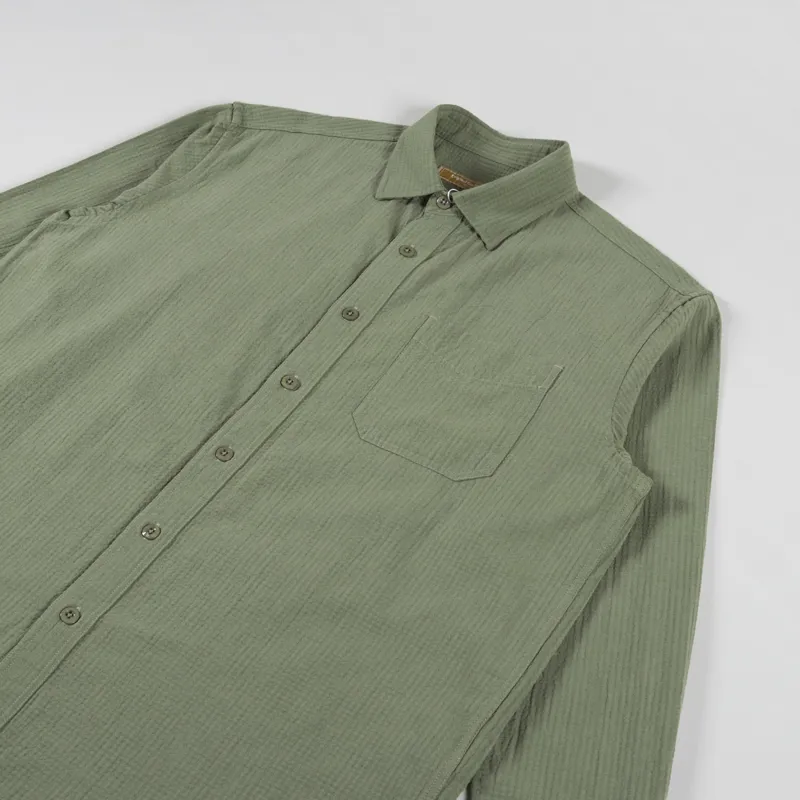 Frizmworks OG Dobby Weave Seersucker Shirt Olive-2