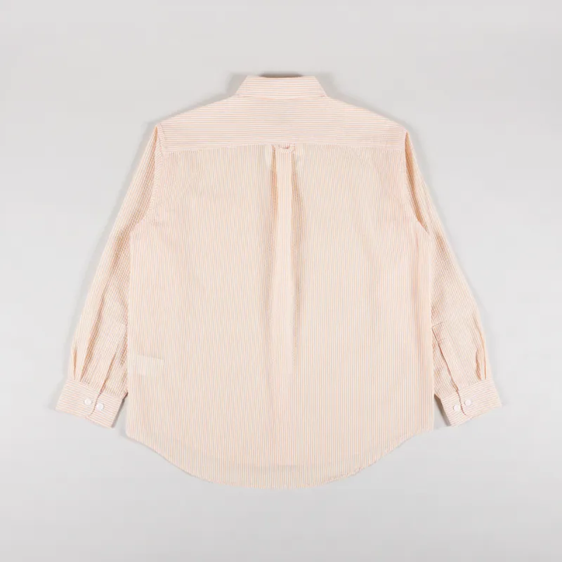 Frizmworks OG Stripe Seersucker Shirt Orange-1
