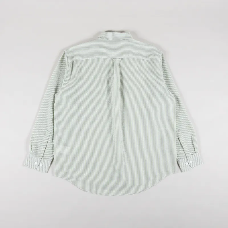 Frizmworks OG Stripe Seersucker Shirt Green-1