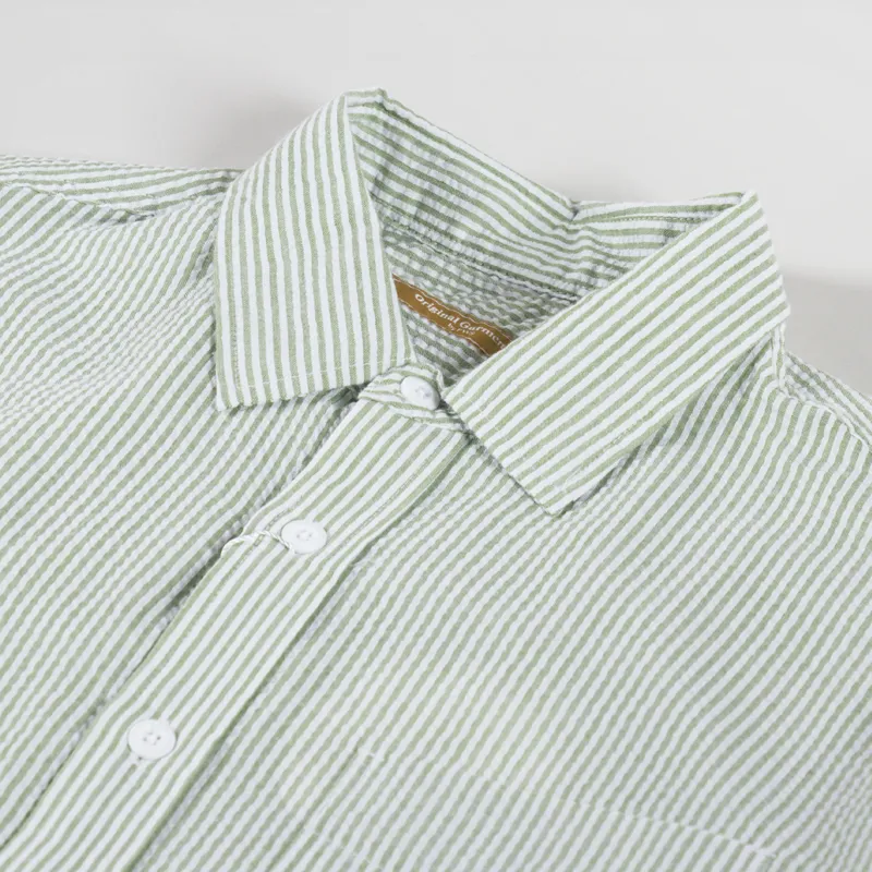 Frizmworks OG Stripe Seersucker Shirt Green-4