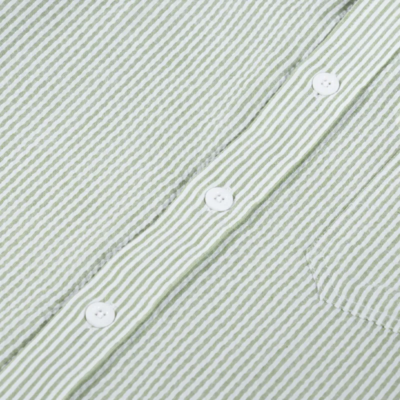 Frizmworks OG Stripe Seersucker Shirt Green-5