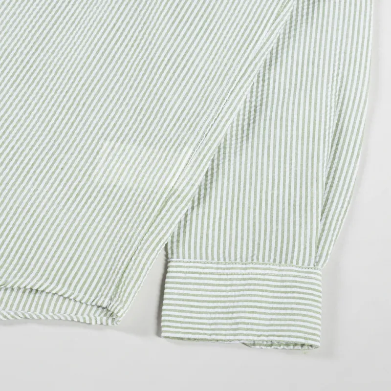 Frizmworks OG Stripe Seersucker Shirt Green-7