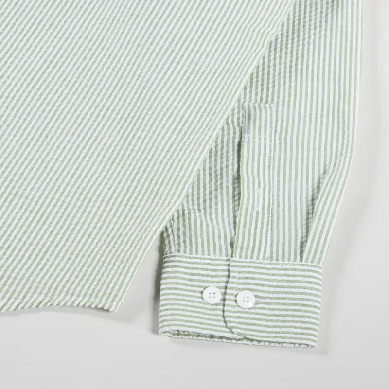 Frizmworks OG Stripe Seersucker Shirt Green-8