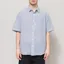 Frizmworks OG Stripe Seersucker Half Shirt Blue