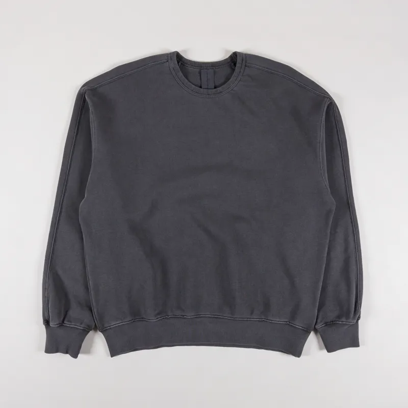 FrizmWORKS Mens OG Pigment Dyeing Crew Sweatshirt Charcoal