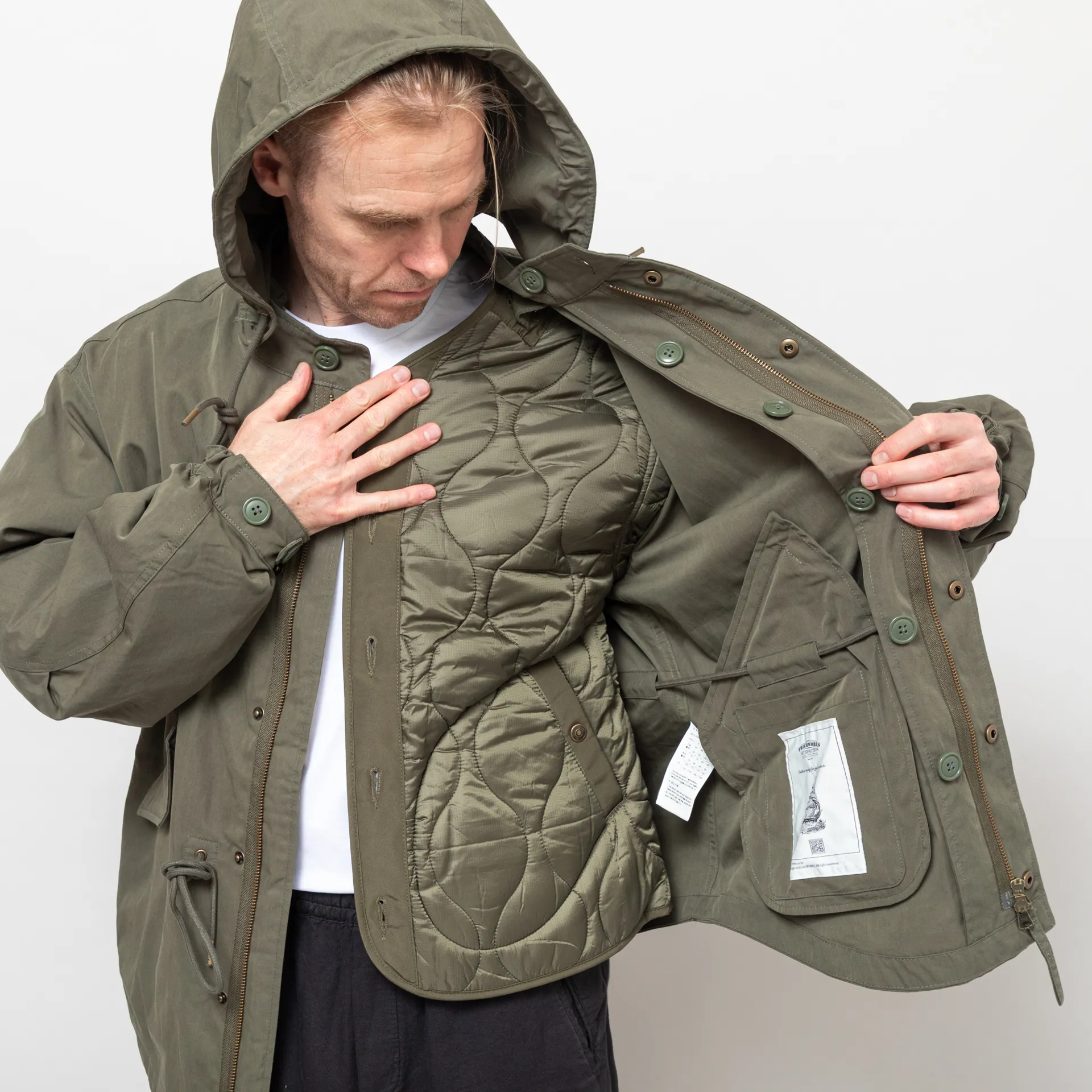 Frizmworks Mens Oscar Fishtail Parka Jacket Green Olive