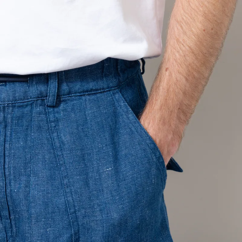 Frizmworks Mens Denim Super Wide Balloon Pants Blue