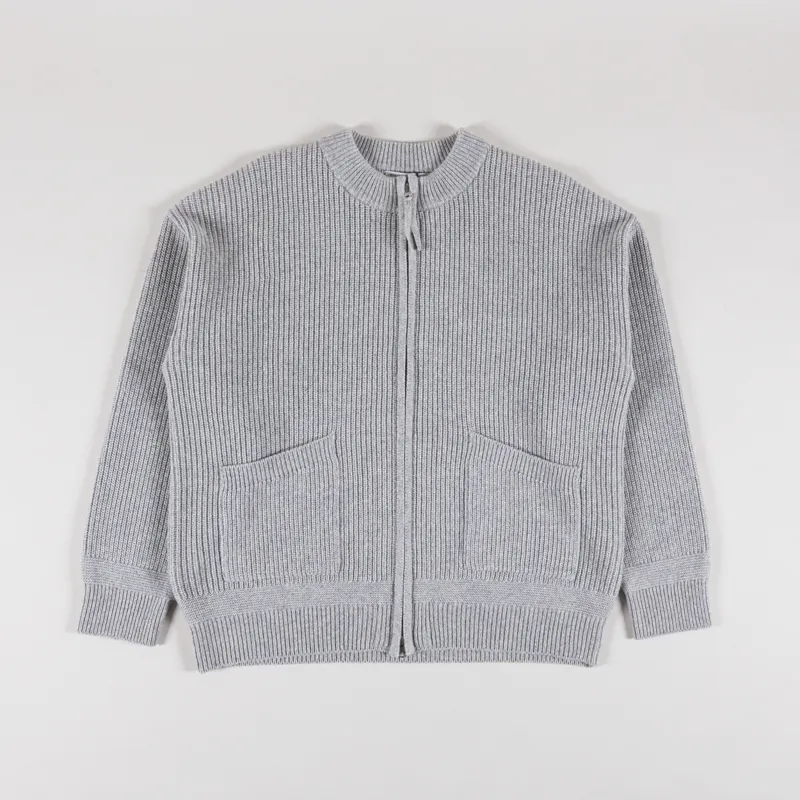 Frizmworks Wool Deck Zip Up Cardigan Light Grey