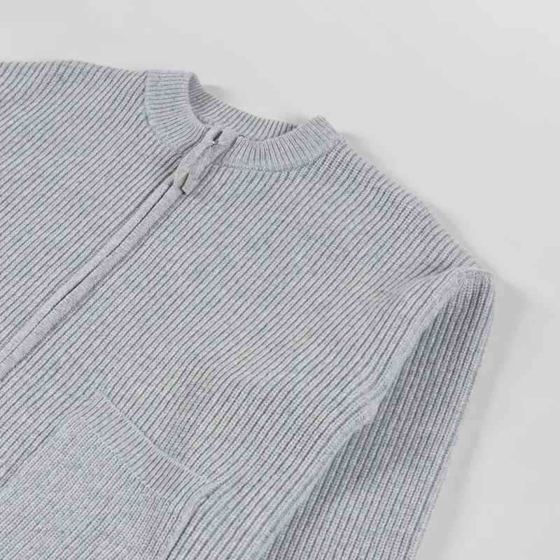 Frizmworks Wool Deck Zip Up Cardigan Light Grey-2