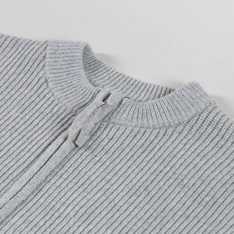 Frizmworks Wool Deck Zip Up Cardigan Light Grey-4