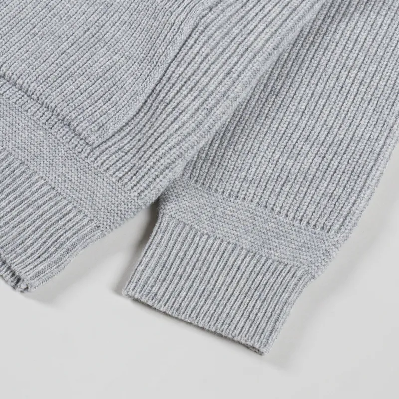 Frizmworks Wool Deck Zip Up Cardigan Light Grey-6