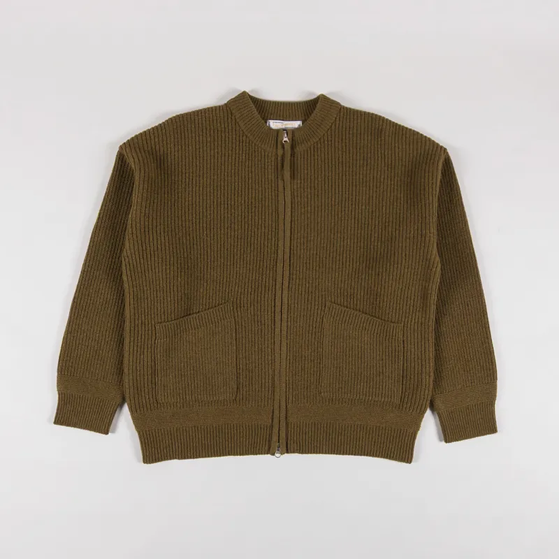 Frizmworks Wool Deck Zip Up Cardigan Cinnamon