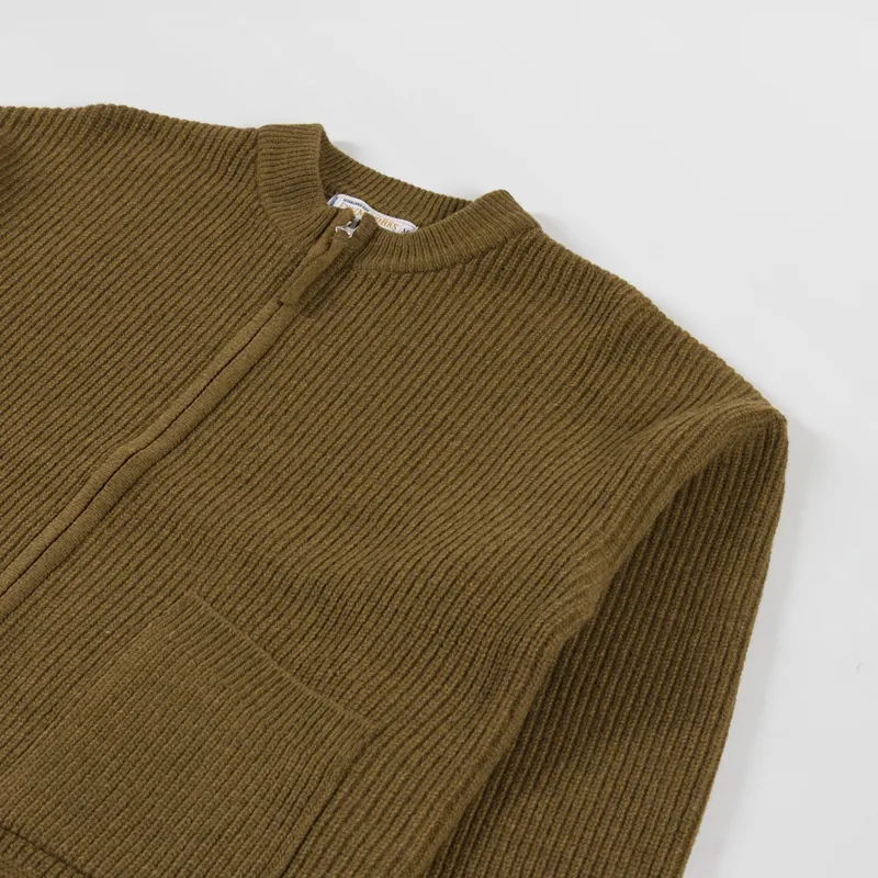 Frizmworks Wool Deck Zip Up Cardigan Cinnamon-2