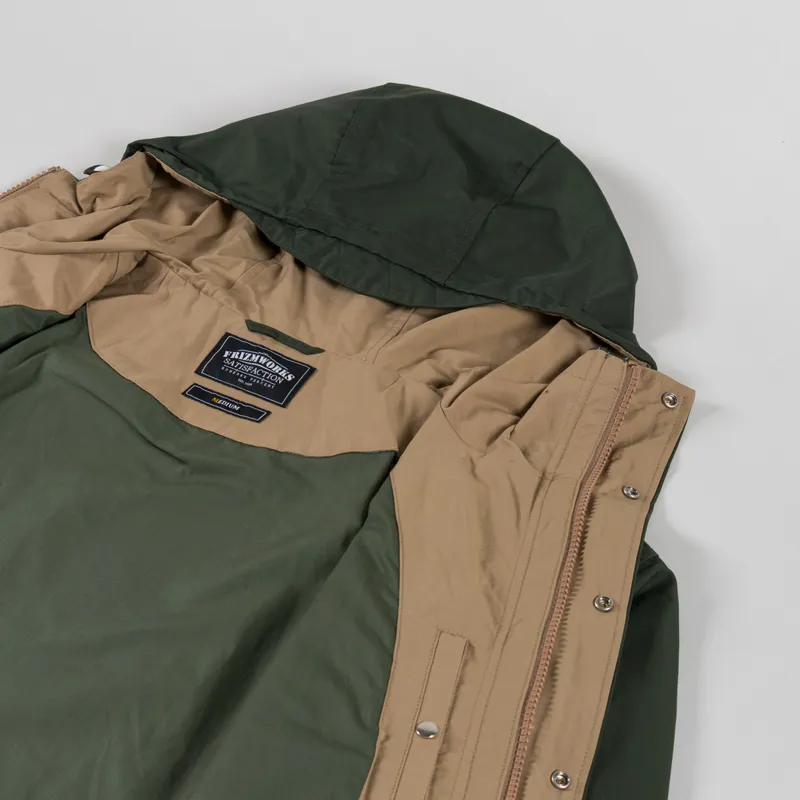 Frizmworks 60/40 Mountain Parka Coat Dark Green-4