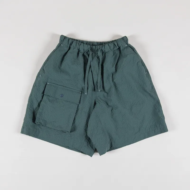 Frizmworks Mens Comfortable Banding Seersucker Shorts Teal