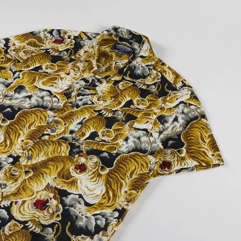 Frizmworks Tiger Hawaiian Half Shirt Black-1