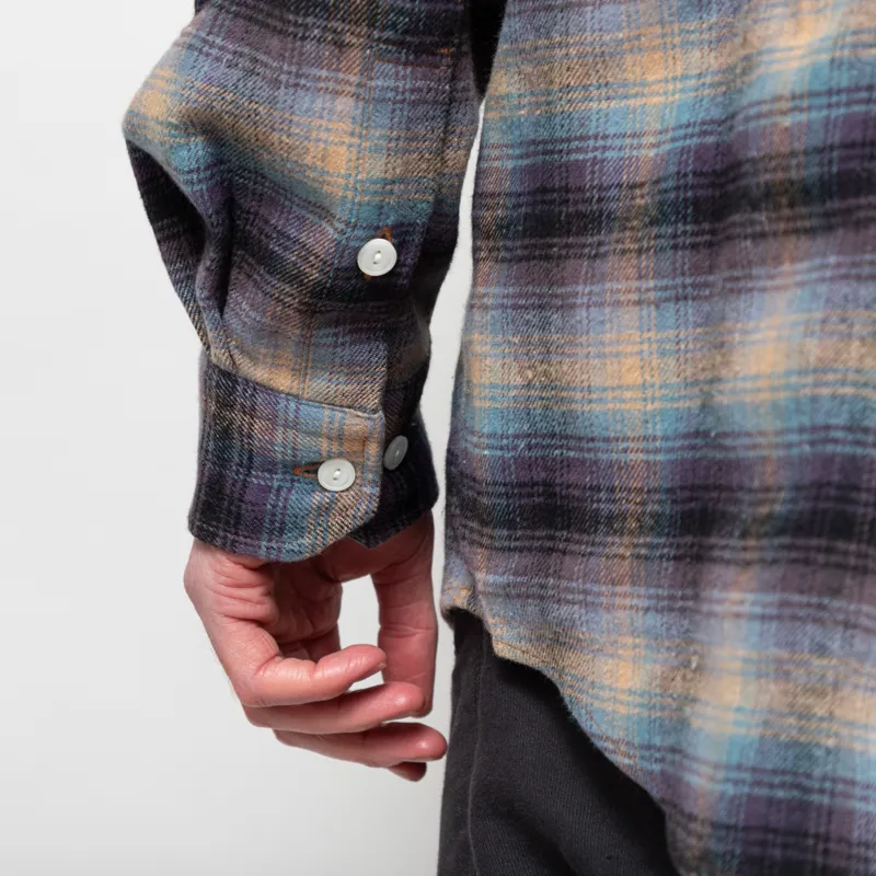 Frizmworks Flannel Check Work Shirt Midnight Blue-10