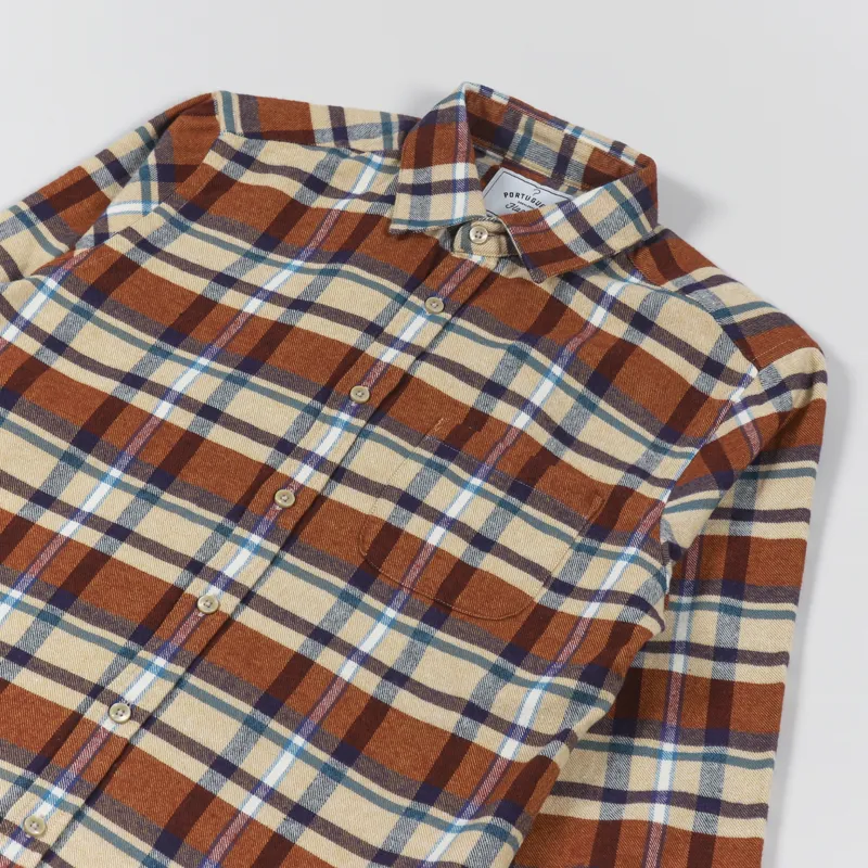 Portuguese Flannel Fall Palette Shirt Tan-2
