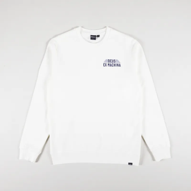 Deus Ex Machina Fender Crew Sweat Vintage White-1