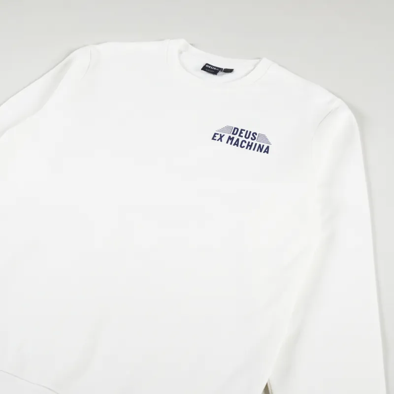 Deus Ex Machina Fender Crew Sweat Vintage White-3