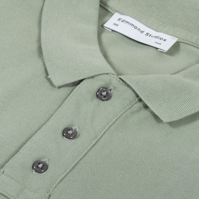 Edmmond Studios Ferry Polo Shirt Plain Taupe-1