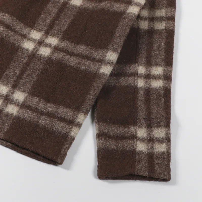 Universal Works Field Jacket Brown Soft Wool Fleece-8