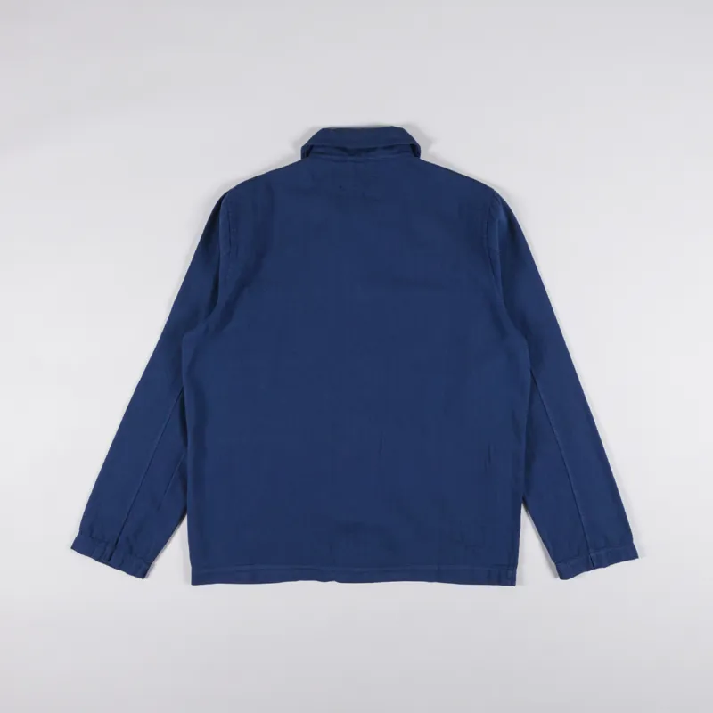 Universal Works Field Jacket Washed Navy Italian Herringbone Cotton-2
