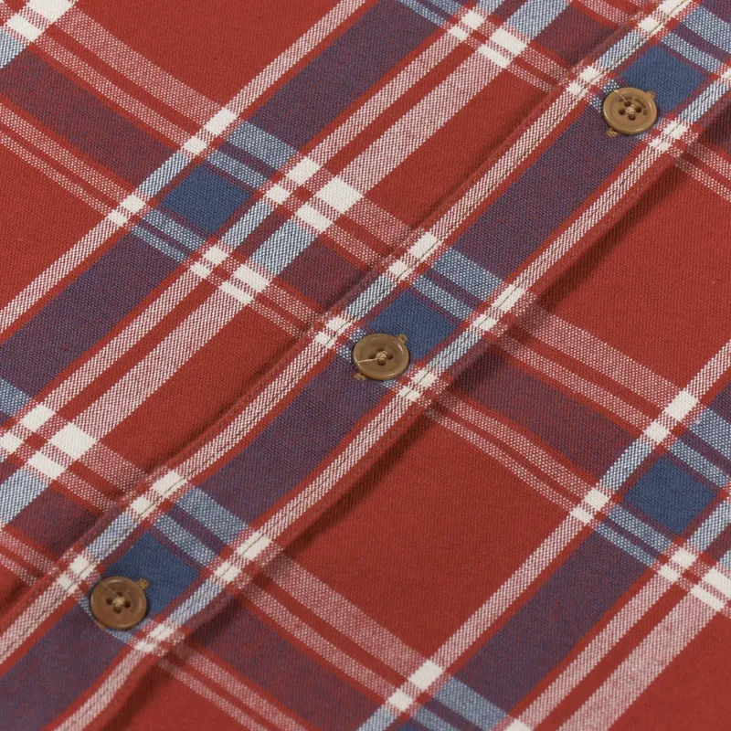 Nudie Jeans Filip Basket Plaid Shirt Red-5