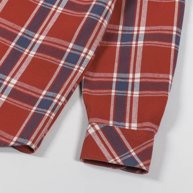 Nudie Jeans Filip Basket Plaid Shirt Red-4