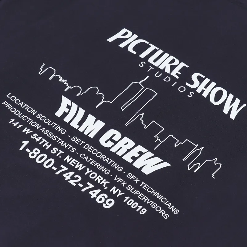 Picture Show Film Crew Pullover Hoodie Navy-4