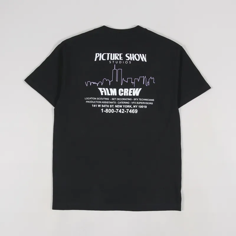 Picture Show Film Crew T Shirt Black