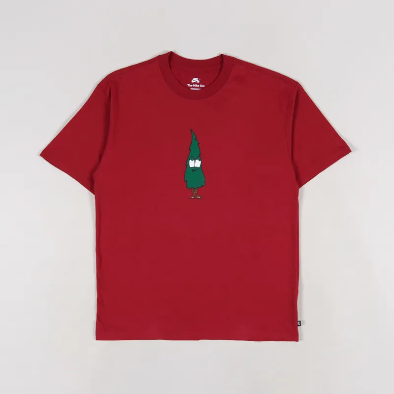 Nike SB Mens Short Sleeve Firry Graphic T Shirt Pomegranate Red