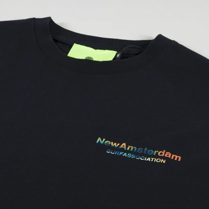New Amsterdam Surf Association Fishnet T Shirt Black-5