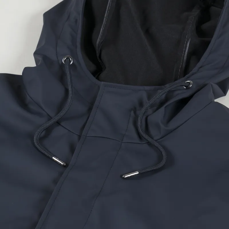 Rains Womens Waterproof Fishtail Jacket Navy-6