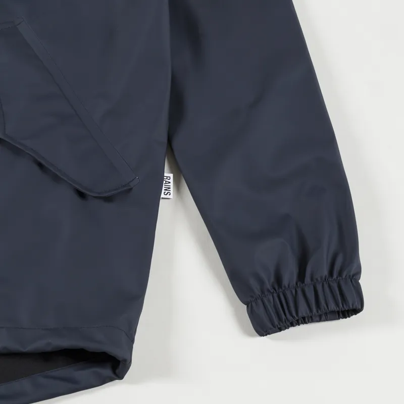 Rains Womens Waterproof Fishtail Jacket Navy-7