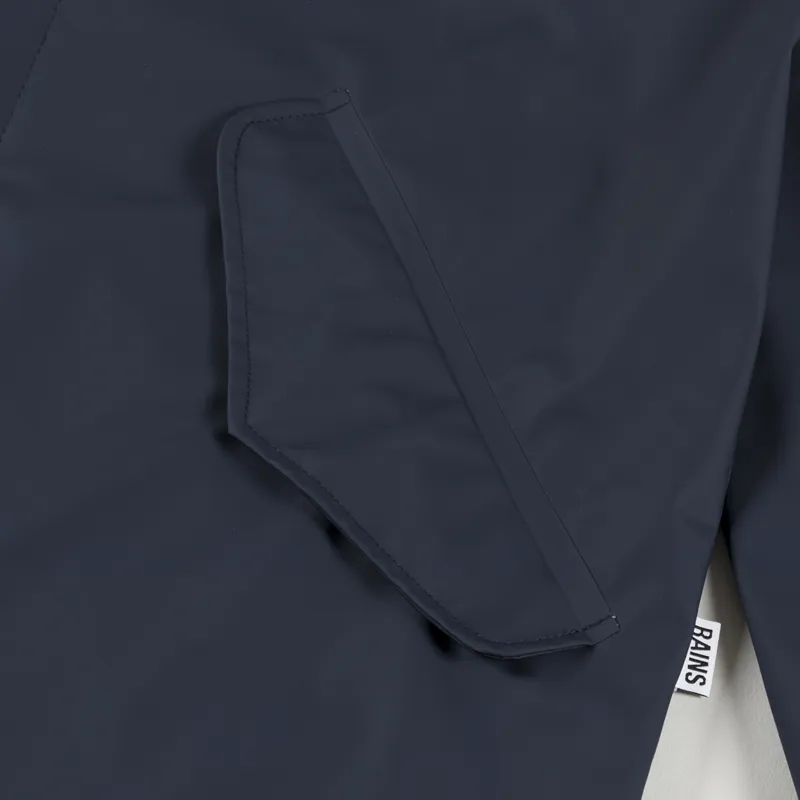 Rains Womens Waterproof Fishtail Jacket Navy-8