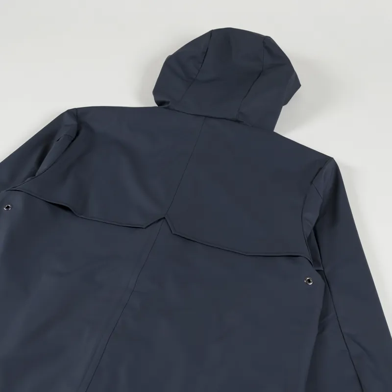 Rains Womens Waterproof Fishtail Jacket Navy-5