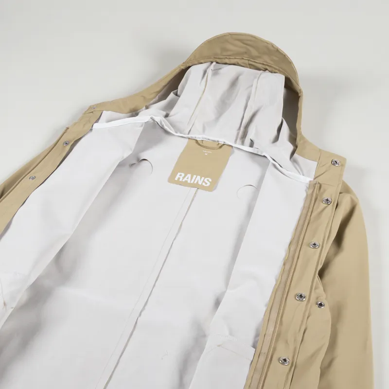 Rains Womens Waterproof Fishtail Jacket Sand-4