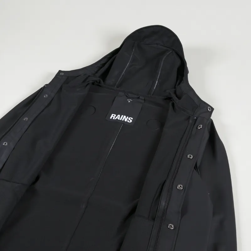 Rains Womens Waterproof Fishtail Parka Black-4