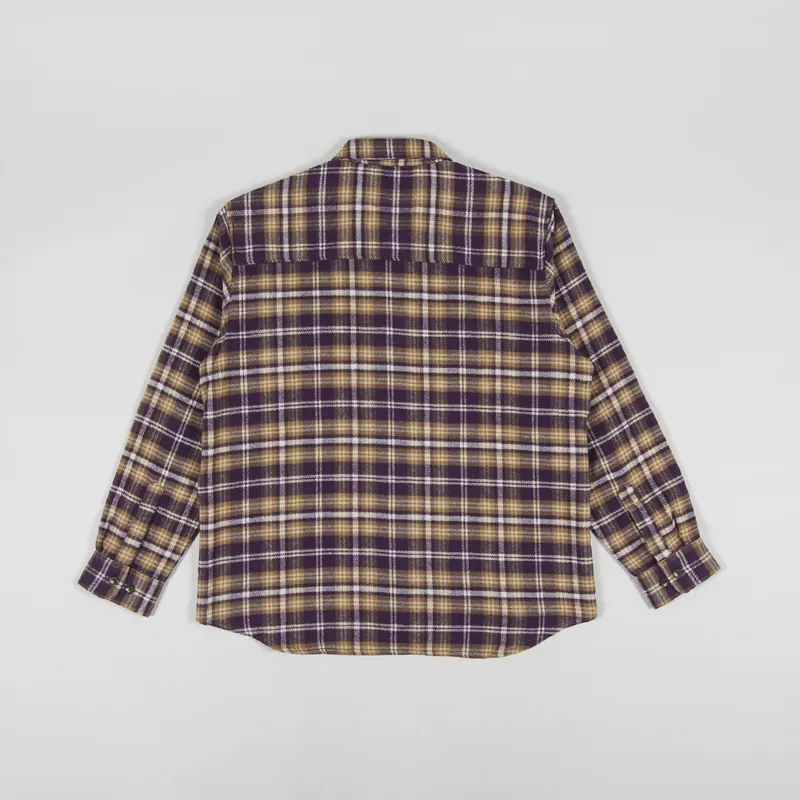 Polar Skate Co. Flannel Shirt Plum-1