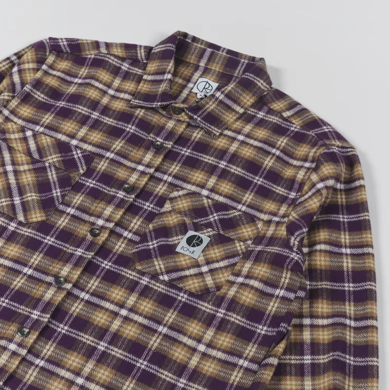 Polar Skate Co. Flannel Shirt Plum-2