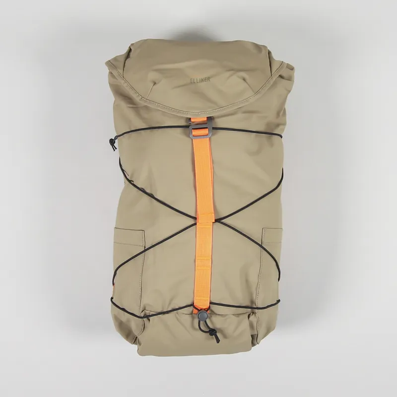 Elliker Recycled Wharfe Flap Over Backpack 22L Sand Brown