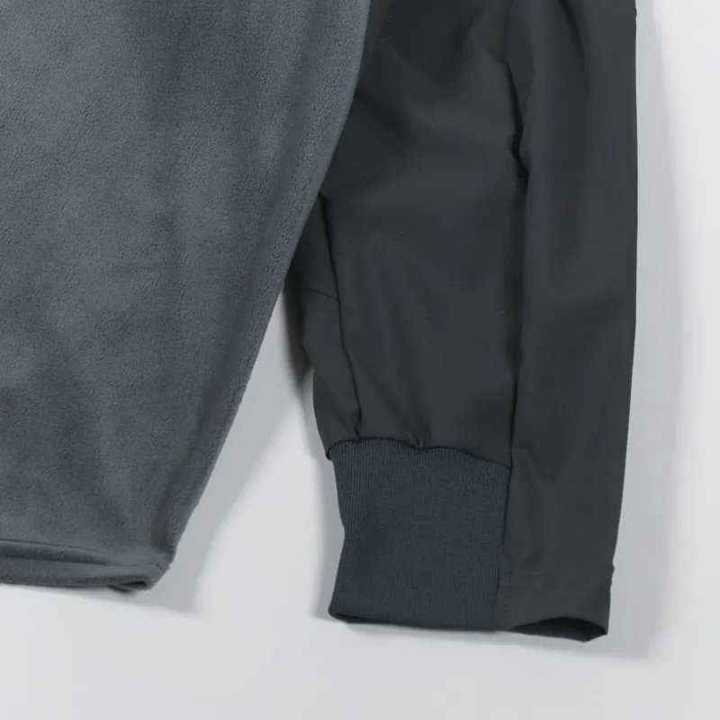 And Wander Fleece Base Long Sleeve Shirt Charcoal-5